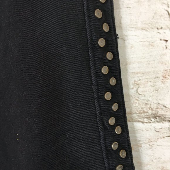 Maison Scotch Petit Ami Slim Boyfriend Jeans Womens 27 Reg Black Studded - Picture 3 of 7